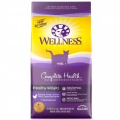 Wellness Complete Health Cat Food Healthy Weight Deboned Chicken, Chicken Meal & Whitefish Meal Recipe 12lbs